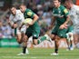 David Mele of Leicester breaks with the ball during the Aviva Premiership match between Leicester Tigers and Worcester Warriors at Welford Road on September 8, 2013