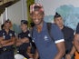 Under-20 French team midfielder Mario Lemina arrives with teammates at the Roissy-Charles-de-Gaulle airport, on July 14, 2013