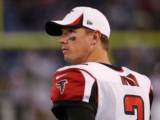 Quarterback Matt Ryan #2 of the Atlanta Falcons looks on from the sidelines during the second half of a preseason game against the Baltimore Ravens at M&T Bank Stadium on August 15, 2013