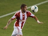 Michael Kightly #21 of Stoke City works the ball against of the Houston Dynamo during the Dynamo Charities Cup at BBVA Compass Stadium on July 24, 2013