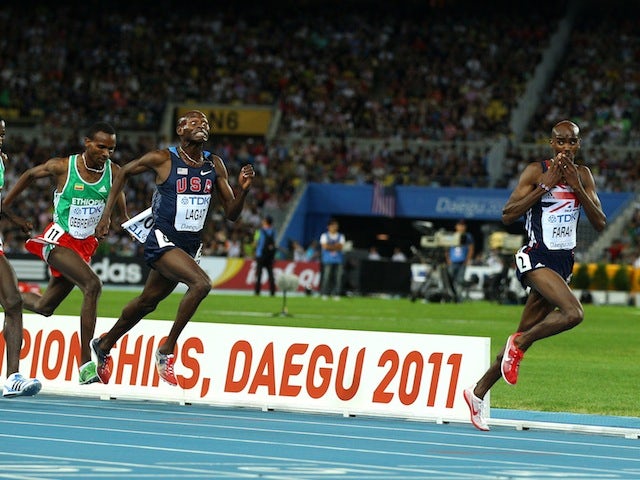 Mo Farah sees off the competition to win gold in the 5,000m at the World Athletics Championships in Daegu on September 4, 2011
