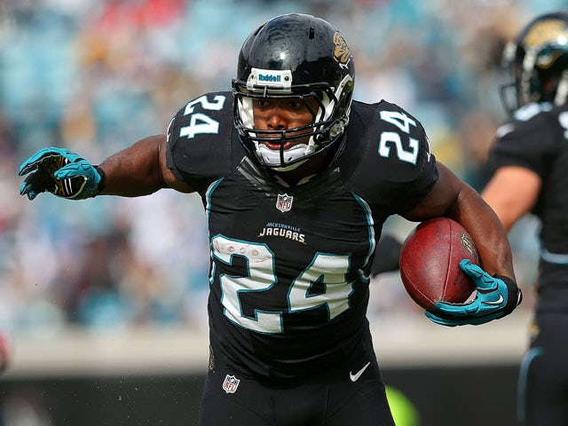 Montell Owens #24 of the Jacksonville Jaguars rushes during a game against the New England Patriots at EverBank Field on December 23, 2012
