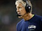 Head coach Pete Carroll of the Seattle Seahawks looks on against the Oakland Raiders at CenturyLink Field on August 29, 2013