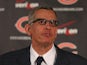 General manager Phil Emery of the Chicago Bears explains his choice of Marc Trestman to be the new head coach of the Bears at Halas Hall on January 17, 2013