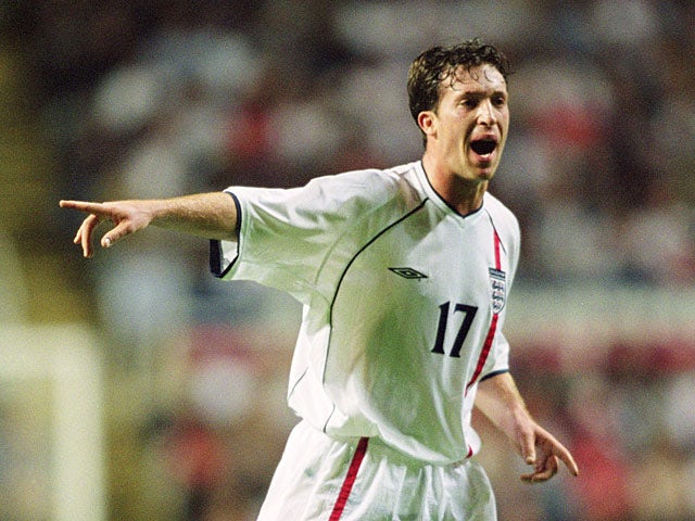 England's Robbie Fowler in action during the World Cup qualifier against Albania on September 5, 2001