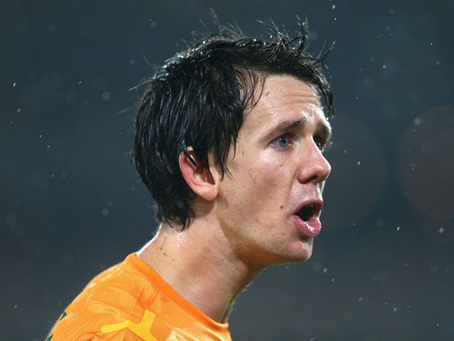 Robbie Kruse of the Socceroos looks on during the FIFA 2014 World Cup Asian Qualifier match between the Australian Socceroos and Iraq at ANZ Stadium on June 18, 2013