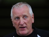 Tranmere Rovers manager Ronnie Moore looks on during the pre season friendly match between Tranmere Rovers and Burnley at Prenton Park on July 23, 2013