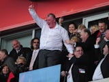 Steve Evans of Rotherham United celebrates promotion during the npower League Two match between Rotherham United and Aldershot Town at New York Stadium on April 27, 2013