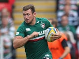 Adam Thompstone of Leicester runs with the ball during the Aviva Premiership match between Leicester Tigers and Worcester Warriors at Welford Road on September 8, 2013