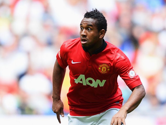 Anderson of Manchester United in action during the FA Community Shield match between Manchester United and Wigan Athletic at Wembley Stadium on August 11, 2013