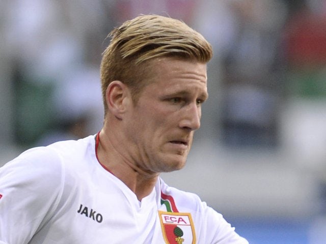 Andre Hahn in action for Augsburg against Feurth in May 2013.