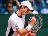 Great Britain's Andy Murray celebrates after beating Croatia's Ivan Dodig during day three of their Davis Cup World Cup play-off tie on September 15, 2013
