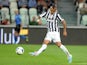 Arturo Vidal of FC Juventus scores the first goal during the Serie A match between Juventus and SS Lazio at Juventus Arena on August 31, 2013