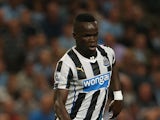 Cheik Tiote of Newcastle United in action during the Barclays Premier League match between Manchester City and Newcastle United at the Etihad Stadium on August 19, 2013
