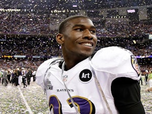 Ravens' Chykie Brown takes it all in after the Superbowl win on February 3, 2013