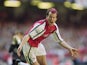 Arsenal's Freddie Ljungberg celebrates scoring the opening goal of the FA Cup final against Liverpool on May 12, 2001
