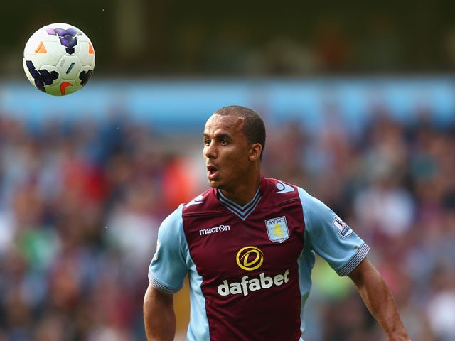 Gabriel Agbonlahor of Aston Villa during the Barclays Premier League match between Aston Villa and Liverpool at Villa Park on August 24, 2013