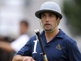 Former Argentine football striker Gabriel Batistuta takes part in a polo match between Loro Piana team and Chapelco, in Buenos Aires, on March 3, 2009