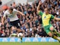 Tottenham's Gylfi Sigurdsson scores the opening goal against Norwich City on September 14, 2013