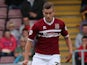Jacob Blyth of Northampton Town in action during the Sky Bet League Two match between Northampton Town and Scunthorpe United at Sixfields Stadium on September 7, 2013
