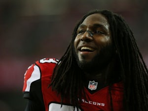 Falcons' Jacquizz Rodgers on the sidelines during a game with Seattle on January 13, 2013