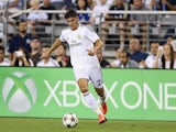 Álvaro Morata #21 of Real Madrid contorls the ball during the International Champions Cup match against the Los Angeles Galaxy at University of Phoenix Stadium on August 1, 2013