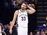 Memphis Grizzlies' Marc Gasol in action against San Antonio Spurs on May 27, 2013