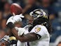 Marlon Brown of the Baltimore Ravens takes a catch against St Louis on August 29, 2013