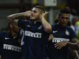 Inter's Mauro Emanuel Icardi celebrates a goal against Juventus on September 14, 2013