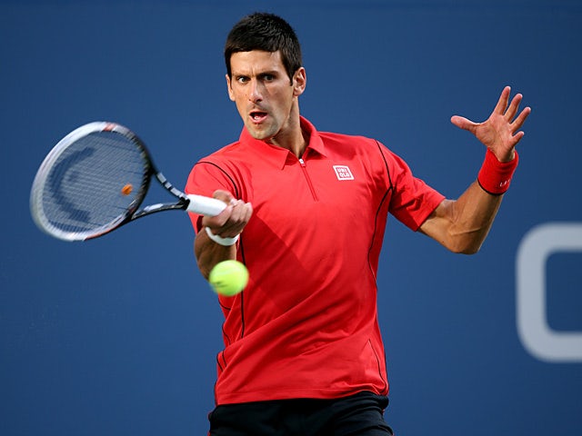 Novak Djokovic in action against Rafael Nadal during the US Open men's singles final on September 9, 2013