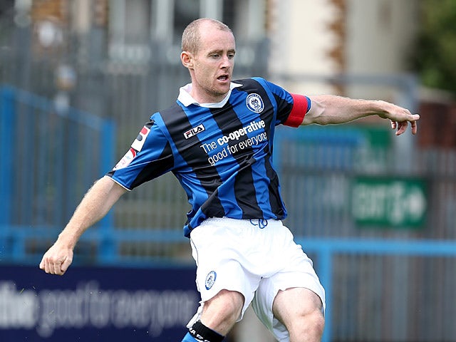 Rochdale's Peter Cavanagh in action against Northampton on August 18, 2012