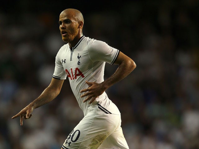Sandro of Tottenham Hotspur in action during the UEFA Europa League Play-Offs, second leg match between Tottenham Hotspur and FC Dinamo Tbilisi at White Hart Lane on August 29, 2013