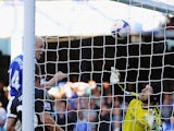 Everton's Steven Naismith scores the opening goal against Chelsea on September 14, 2013