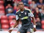 Steven Nzonzi of Stoke City in action during the pre season friendly match between Wrexham AFC and Stoke City at Racecourse Ground on August 4, 2013