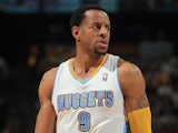 Denver Nuggets' Andre Iguodala in action against Golden State Warriors on April 30, 2013