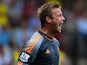 Southampton goalkeeper Artur Boruc in action against Norwich during their Premier League match on August 31, 2013