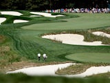 The fourth hole during the final round of The Barclays at the Black Course at Bethpage State Park August 26, 2012