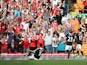Southampton defender Dejan Lovren celebrates his goal against Liverpool on September 21, 2013