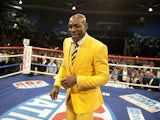 Frank Bruno attends the WBO World Lightweight title fight between Ricky Burns and Paulus Mosesat the Braehead Arena on March 10, 2012