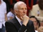 San Antonio Spurs coach Gregg Popovich stands on the sidelines during a game with Miami on June 20, 2013