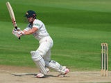 Notts batsman James Taylor plays a shot against Warwickshire on July 17, 2013