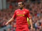 Jose Enrique of Liverpool in action during the Barclays Premier League match between Liverpool and Manchester United at Anfield on September 01, 2013