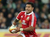 Manu Tuilagi of the Lions breaks with the ball during the International Tour Match between the Melbourne Rebels and the British & Irish Lions at AAMI Park on June 25, 2013