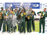 Nottinghamshire celebrate their YB40 final victory on September 21, 2013
