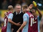 Aston Villa manager Paul Lambert congratulates his players following a 1-0 win over Norwich on September 21, 2013