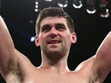 Rocky Fielding celebrates his win over Wayne Reed on March 30, 2013