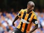 Hull's Sone Aluko in action against Chelsea during their Premier League match on August 18, 2013