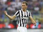 Stephan Lichtsteiner of Juventus FC gestures during the Serie A match between FC Internazionale Milano and Juventus FC at San Siro Stadium on September 14, 2013