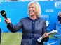 Sue Barker conducts an interview at the AEGON Championships at Queen's Club on June 16, 2013
