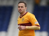 Motherwell's Tom Hateley in action against Inverness during their Scottish Premier League match on May 4, 2013